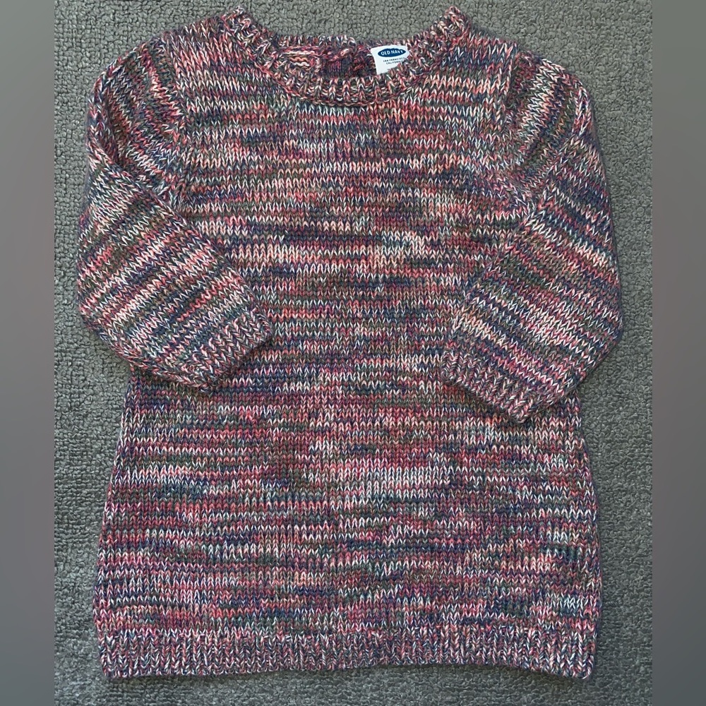 Old Navy multicolor sweater dress size 3-6 Months